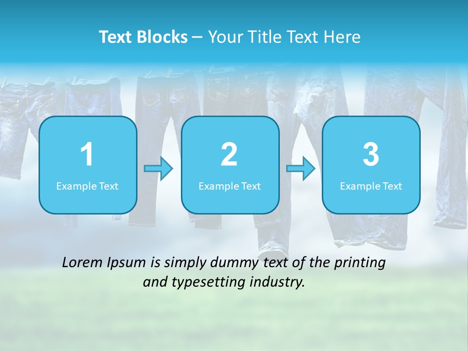 Clothesline Row Laundry PowerPoint Template