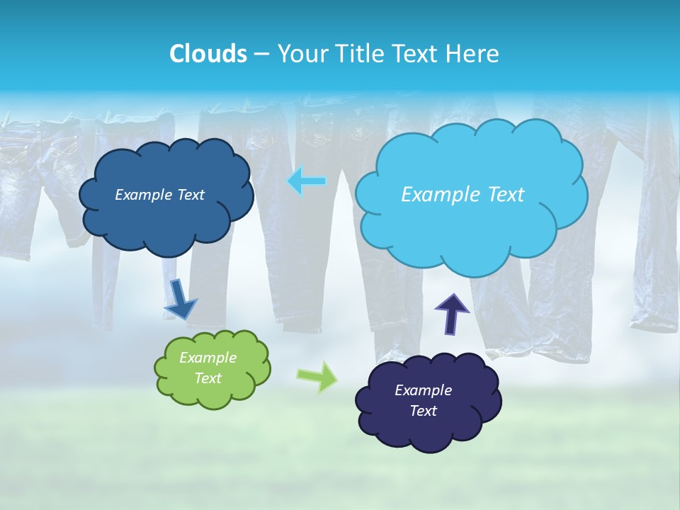 Clothesline Row Laundry PowerPoint Template