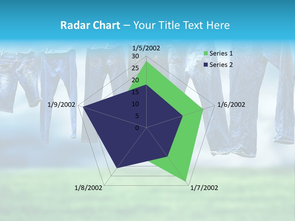 Clothesline Row Laundry PowerPoint Template