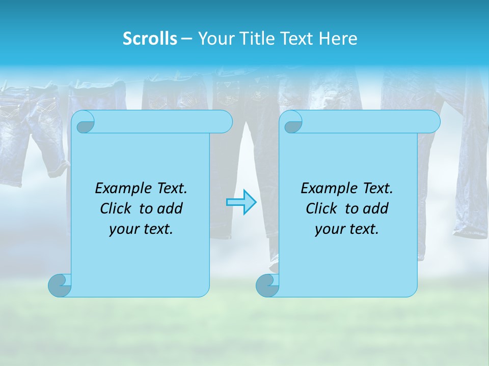 Clothesline Row Laundry PowerPoint Template