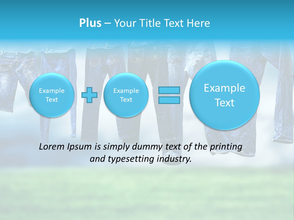 Clothesline Row Laundry PowerPoint Template