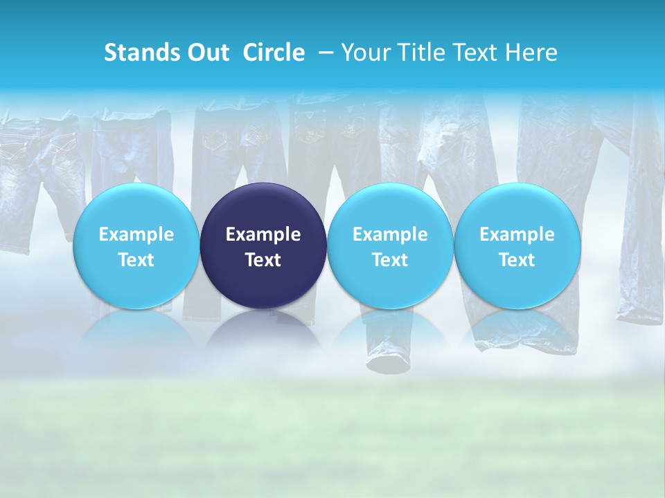 Clothesline Row Laundry PowerPoint Template