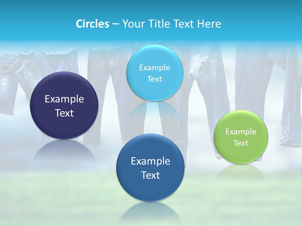 Clothesline Row Laundry PowerPoint Template