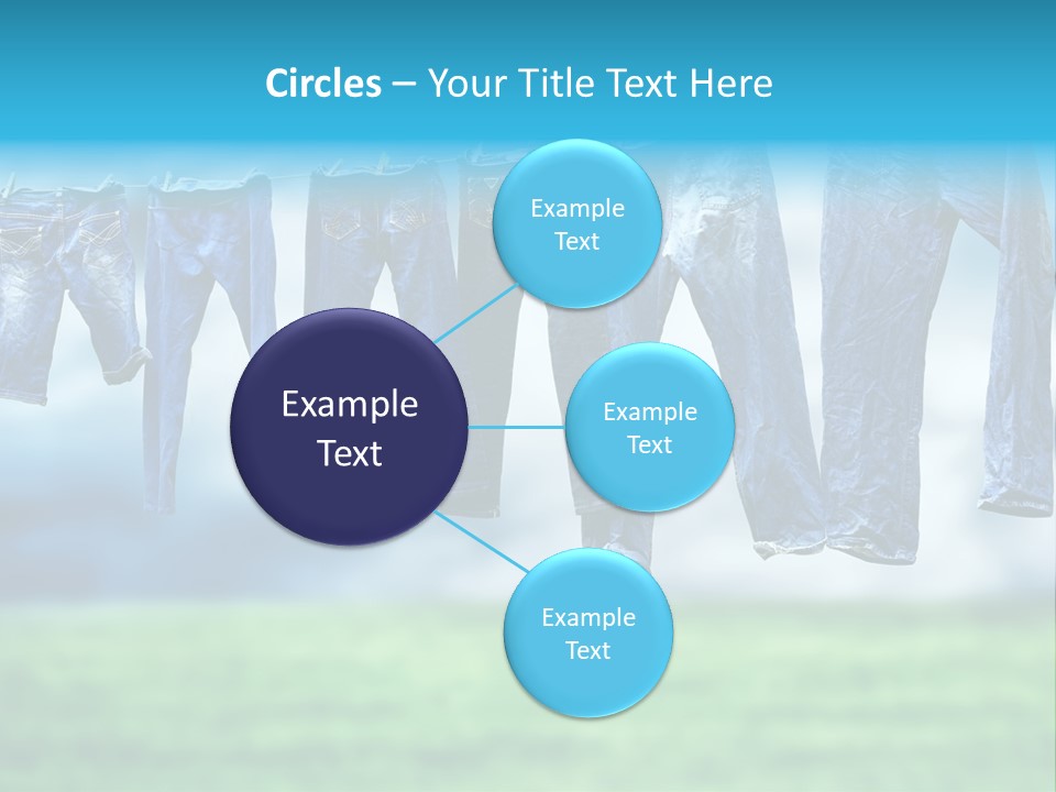 Clothesline Row Laundry PowerPoint Template
