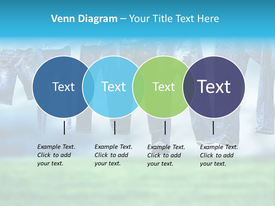 Clothesline Row Laundry PowerPoint Template