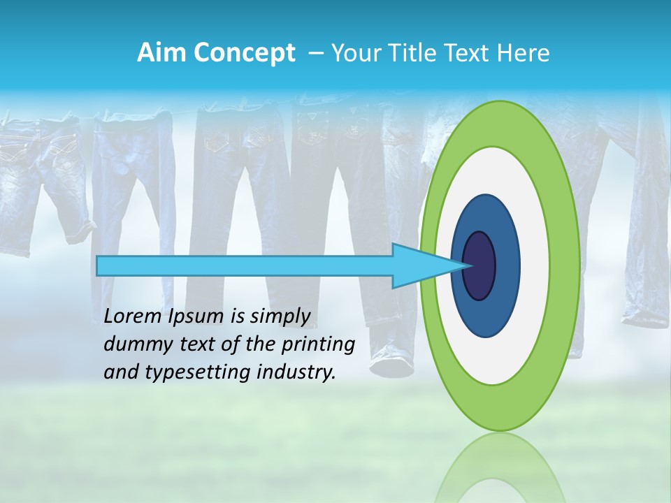 Clothesline Row Laundry PowerPoint Template