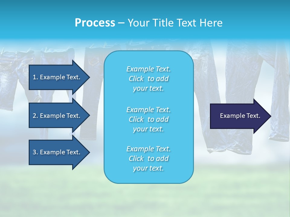 Clothesline Row Laundry PowerPoint Template