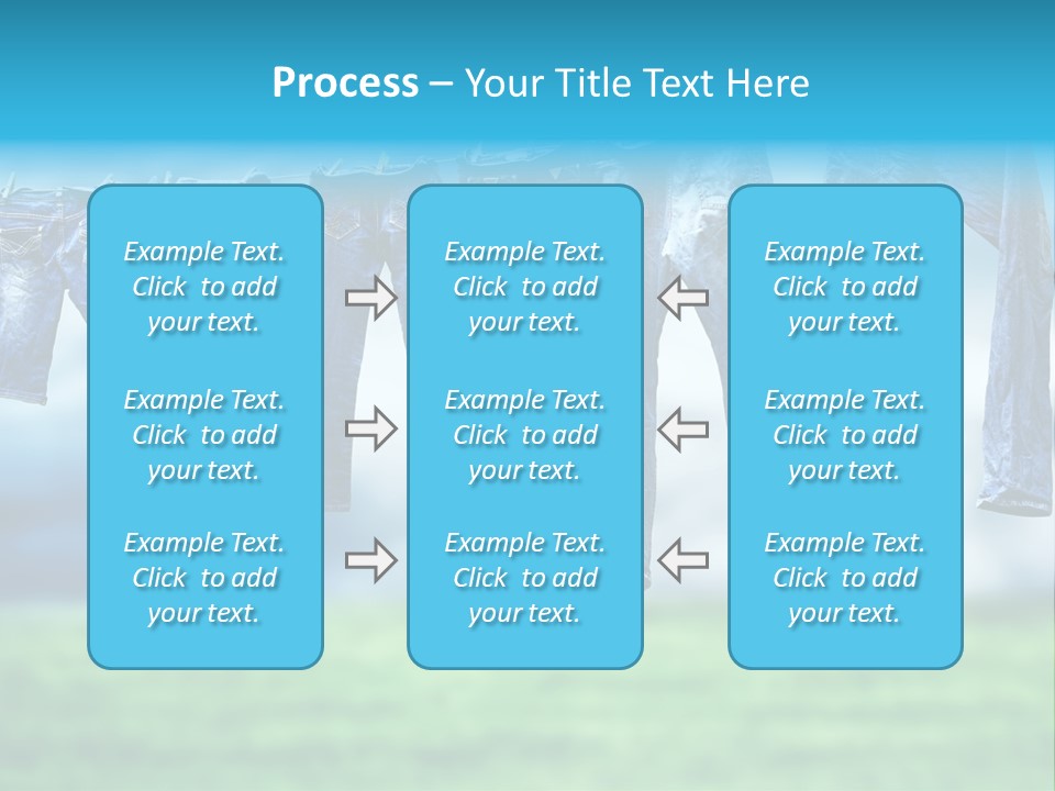 Clothesline Row Laundry PowerPoint Template