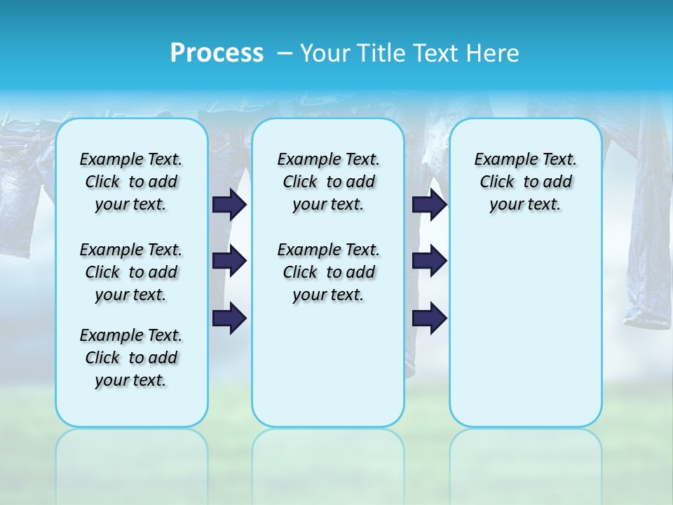 Clothesline Row Laundry PowerPoint Template