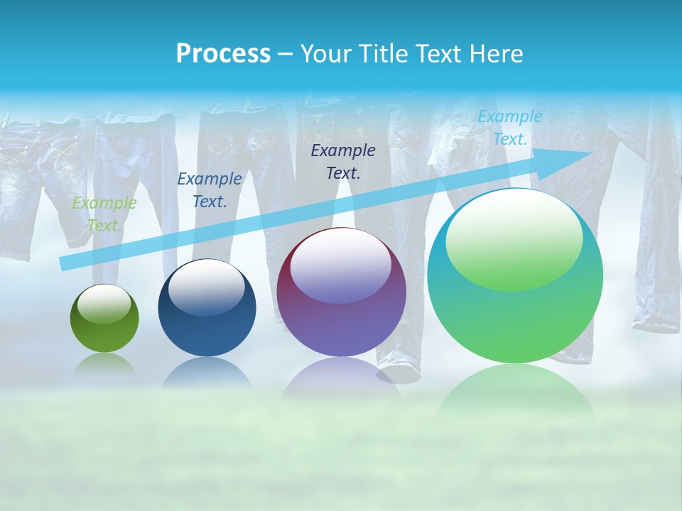 Clothesline Row Laundry PowerPoint Template