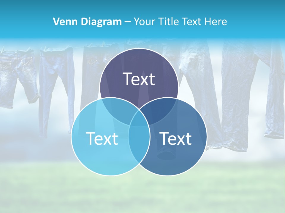 Clothesline Row Laundry PowerPoint Template