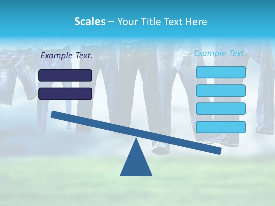 Clothesline Row Laundry PowerPoint Template
