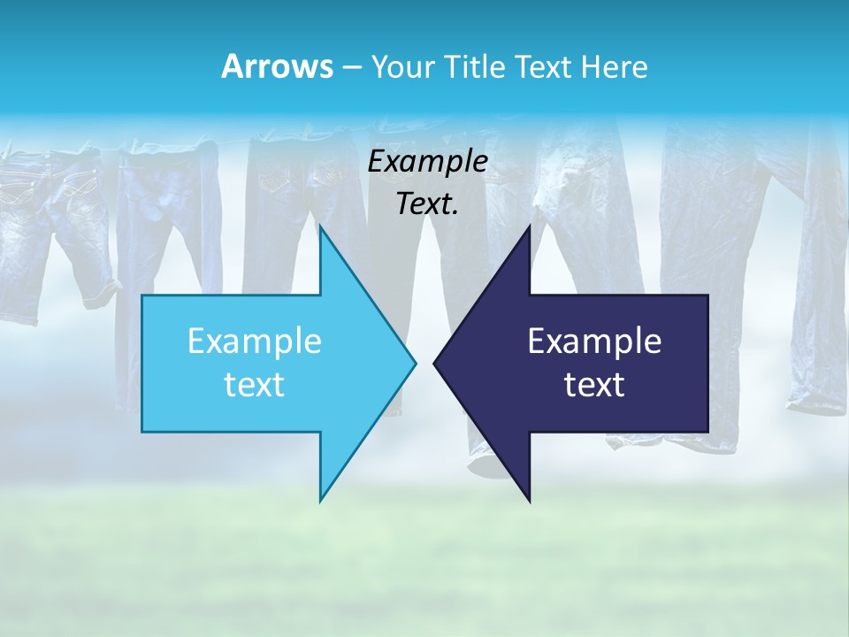 Clothesline Row Laundry PowerPoint Template