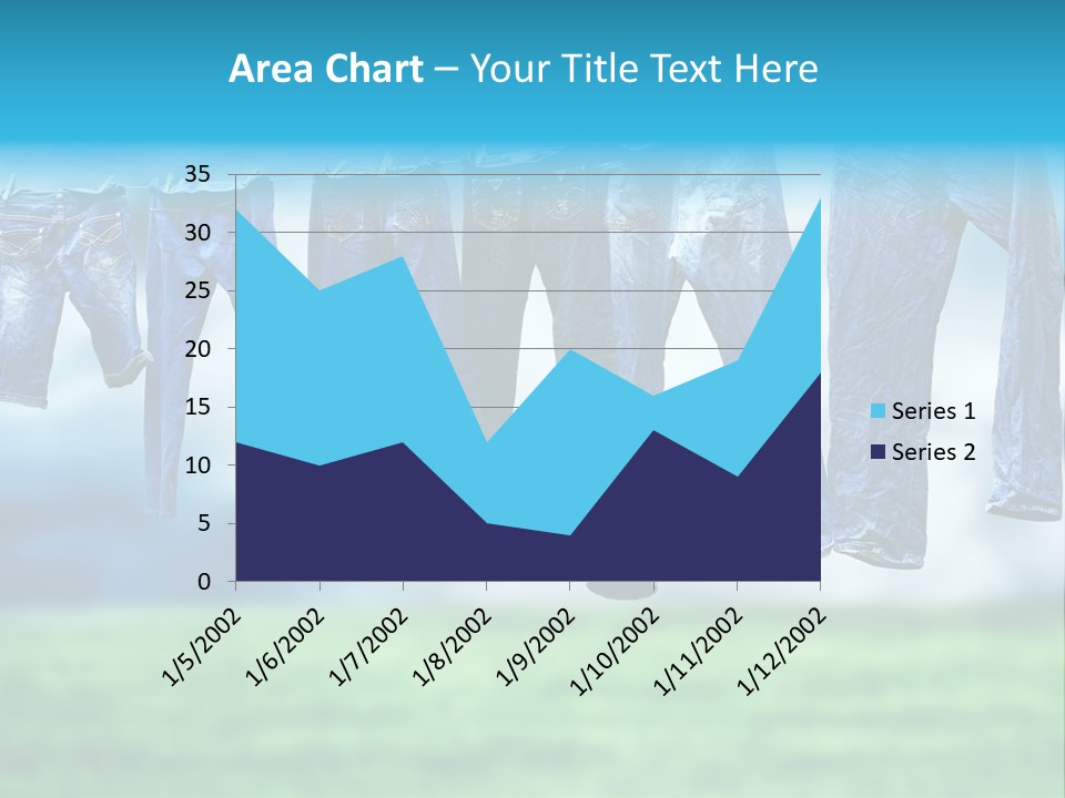 Clothesline Row Laundry PowerPoint Template