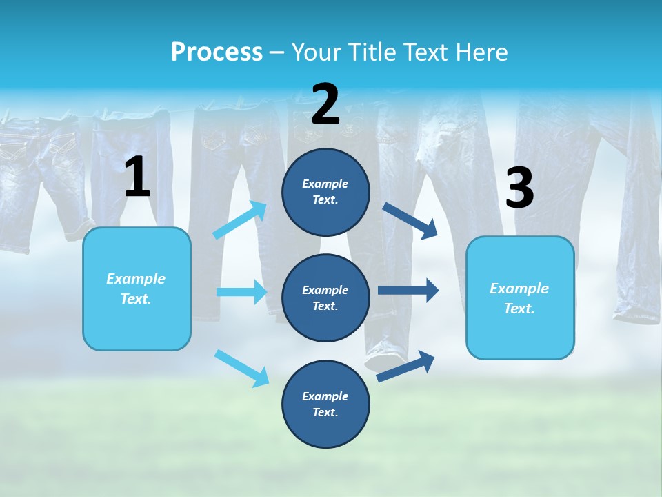 Clothesline Row Laundry PowerPoint Template