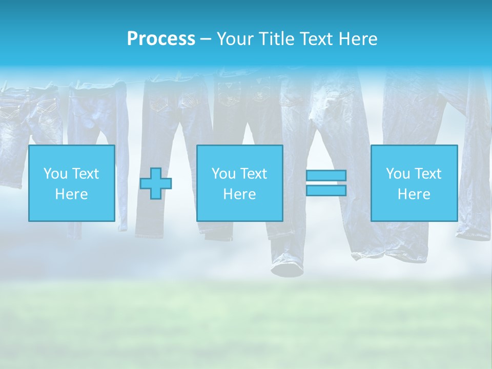 Clothesline Row Laundry PowerPoint Template