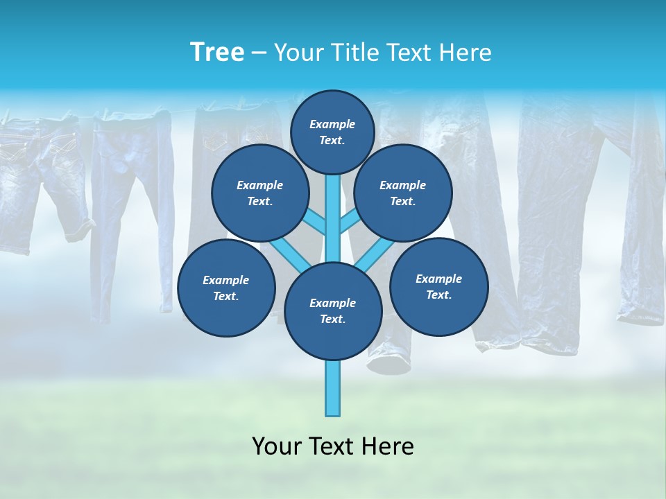 Clothesline Row Laundry PowerPoint Template