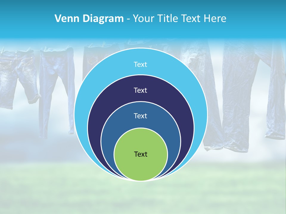 Clothesline Row Laundry PowerPoint Template