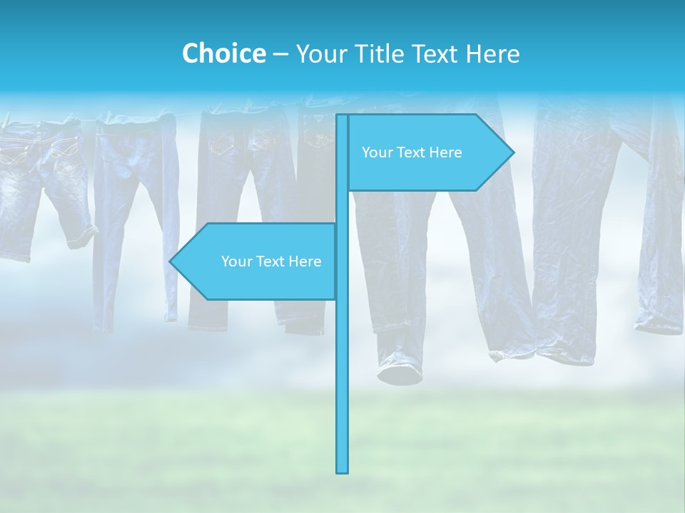 Clothesline Row Laundry PowerPoint Template