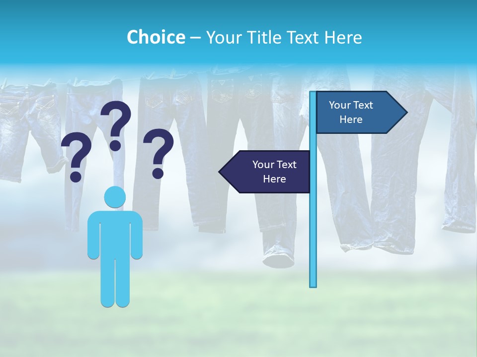 Clothesline Row Laundry PowerPoint Template