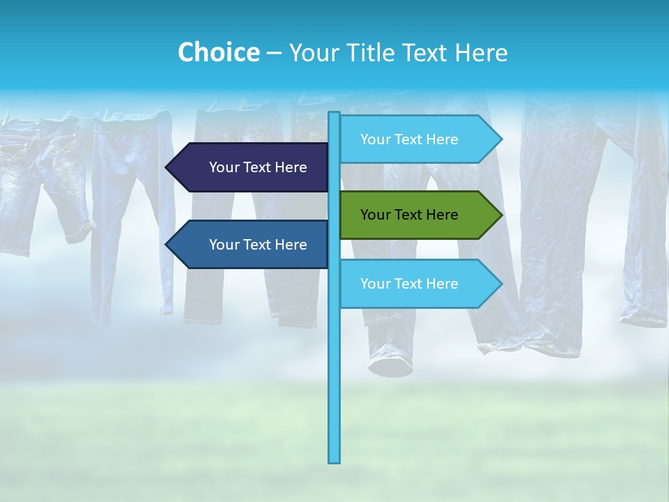 Clothesline Row Laundry PowerPoint Template