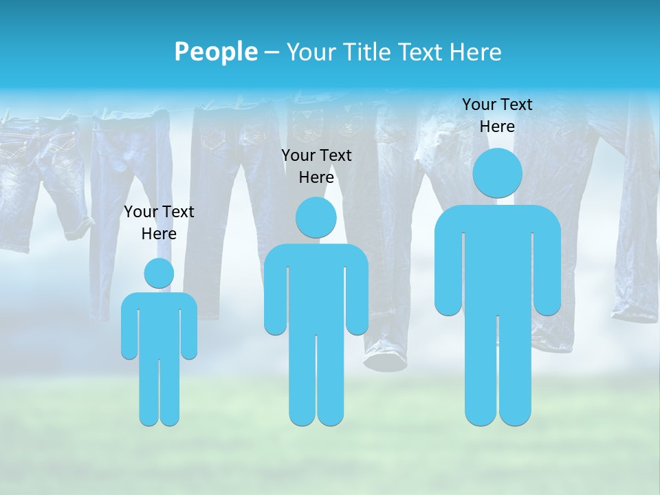 Clothesline Row Laundry PowerPoint Template