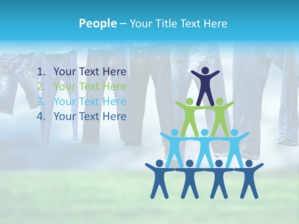 Clothesline Row Laundry PowerPoint Template