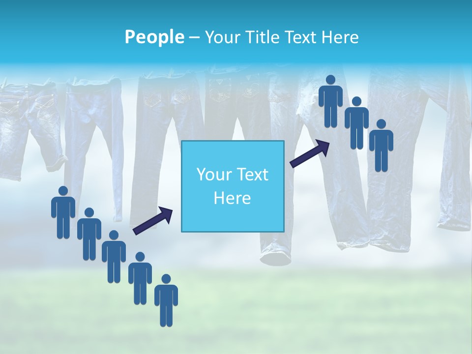 Clothesline Row Laundry PowerPoint Template