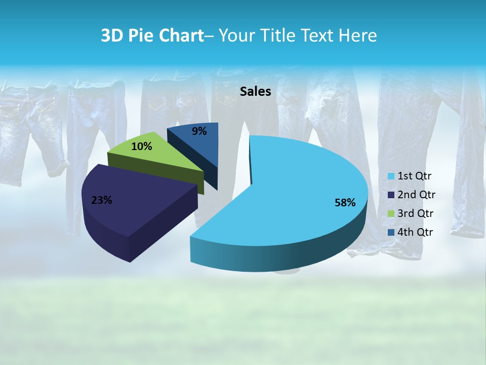 Clothesline Row Laundry PowerPoint Template