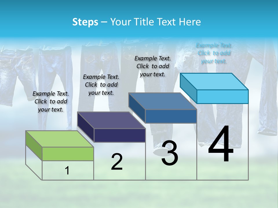 Clothesline Row Laundry PowerPoint Template