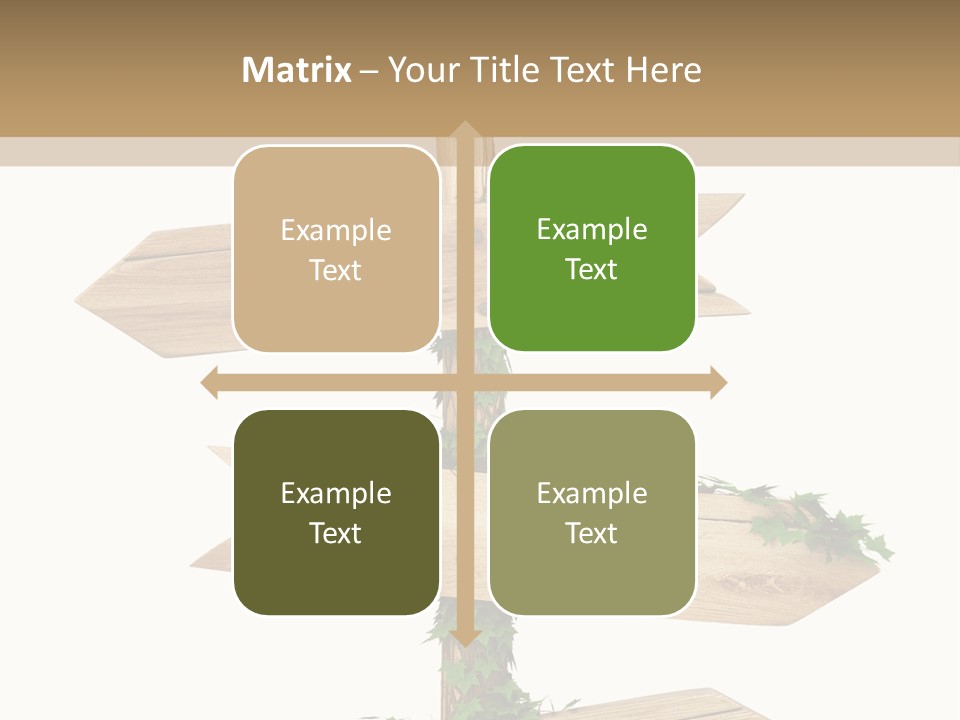 Wooden Pointer Crossroads PowerPoint Template