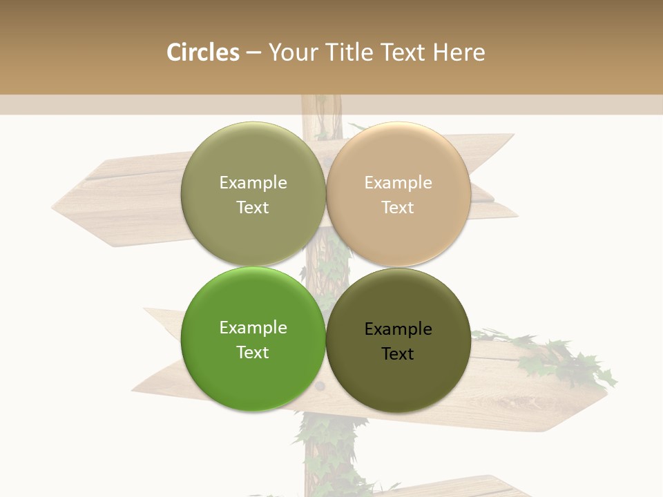 Wooden Pointer Crossroads PowerPoint Template