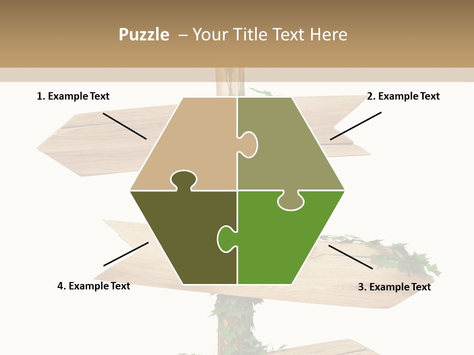 Wooden Pointer Crossroads PowerPoint Template