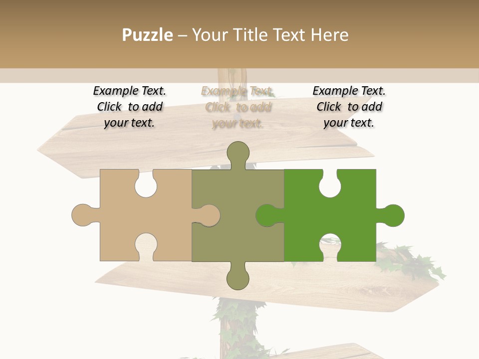 Wooden Pointer Crossroads PowerPoint Template