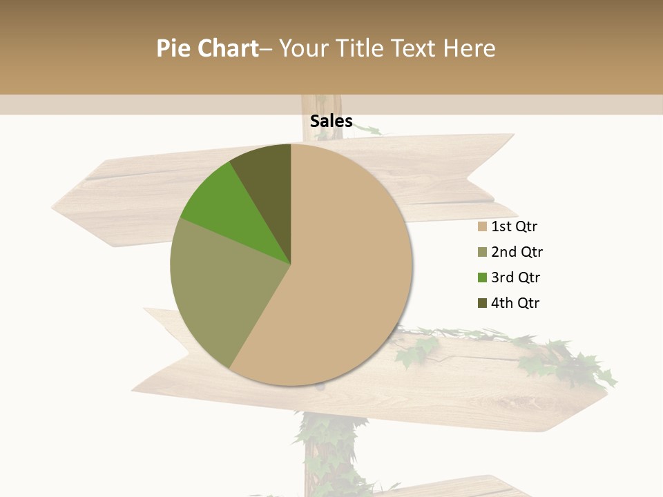 Wooden Pointer Crossroads PowerPoint Template