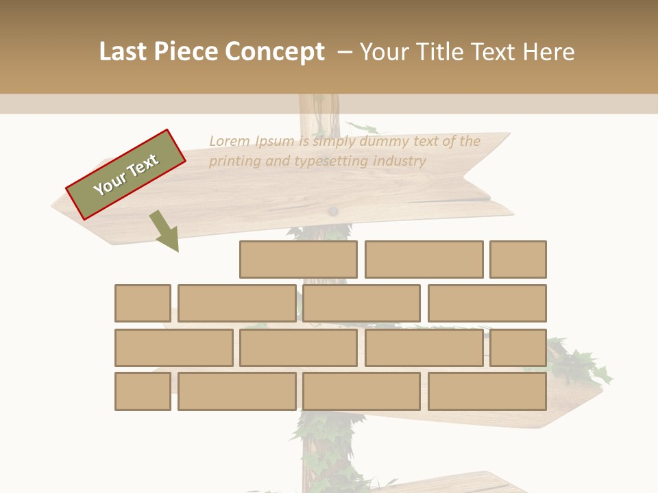 Wooden Pointer Crossroads PowerPoint Template