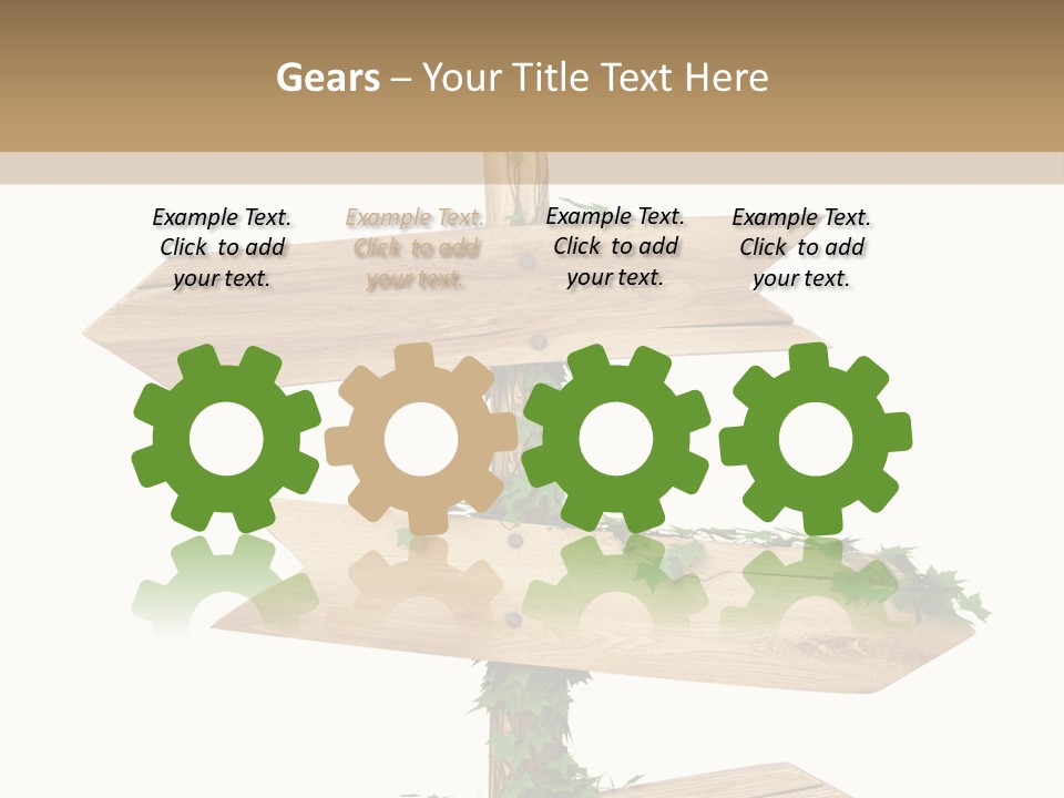 Wooden Pointer Crossroads PowerPoint Template