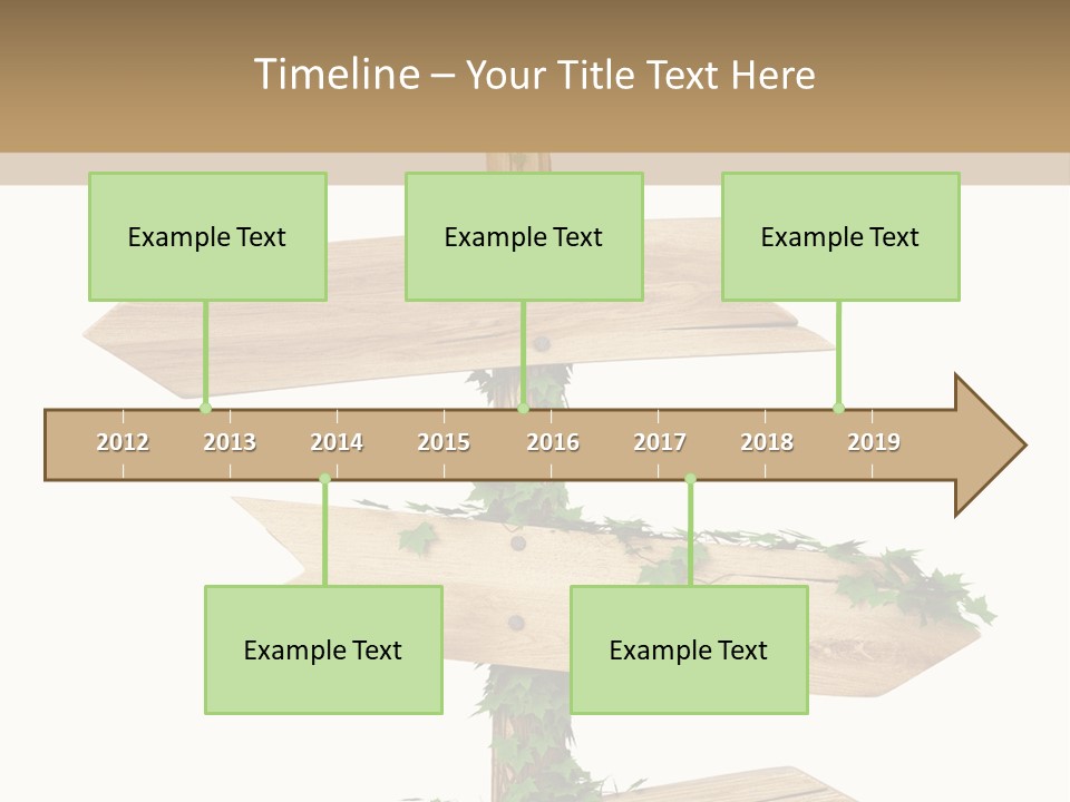 Wooden Pointer Crossroads PowerPoint Template
