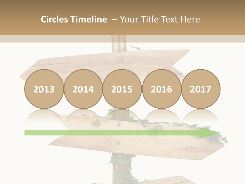 Wooden Pointer Crossroads PowerPoint Template