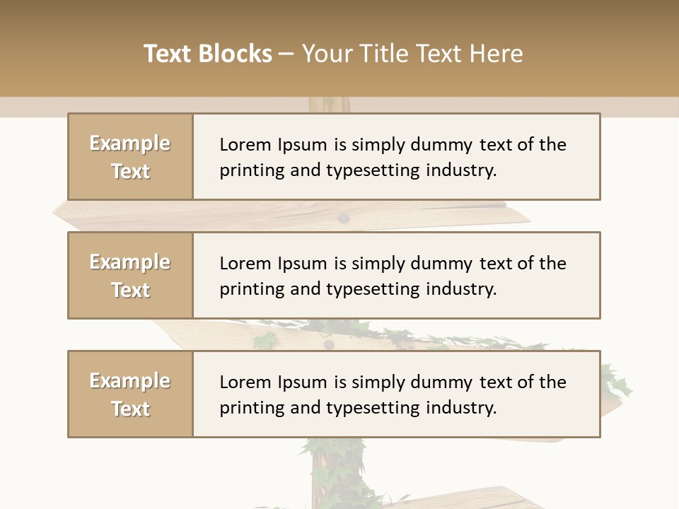 Wooden Pointer Crossroads PowerPoint Template