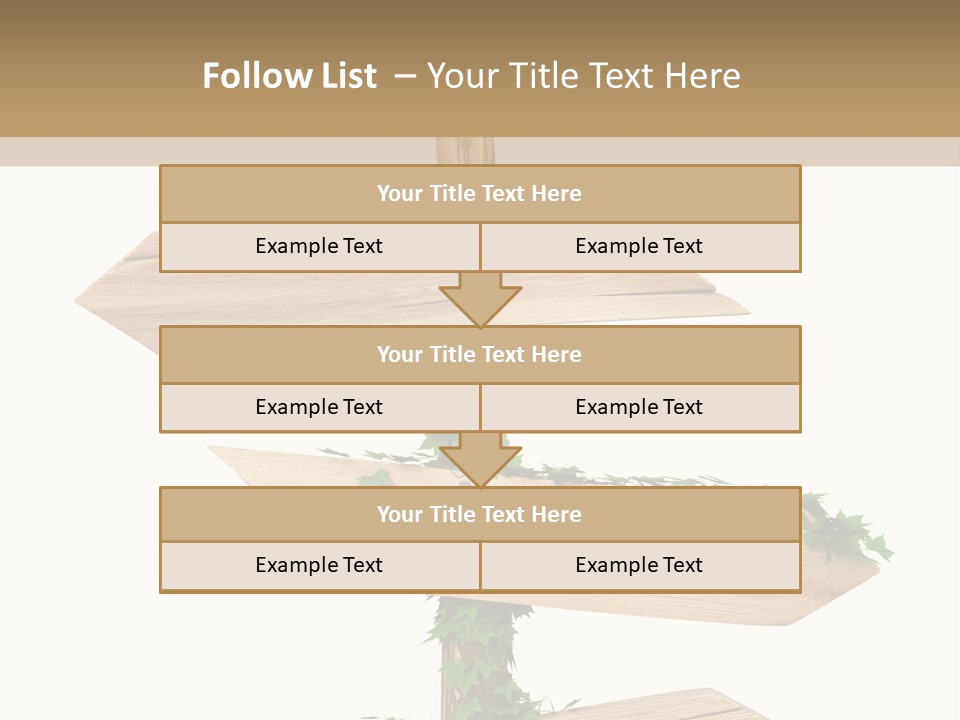 Wooden Pointer Crossroads PowerPoint Template