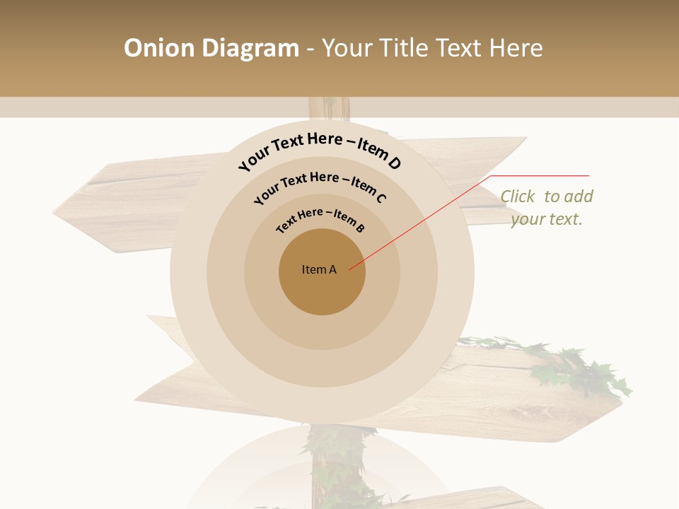 Wooden Pointer Crossroads PowerPoint Template