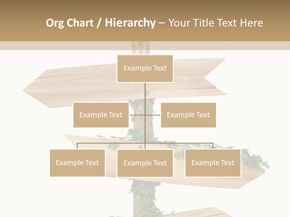 Wooden Pointer Crossroads PowerPoint Template