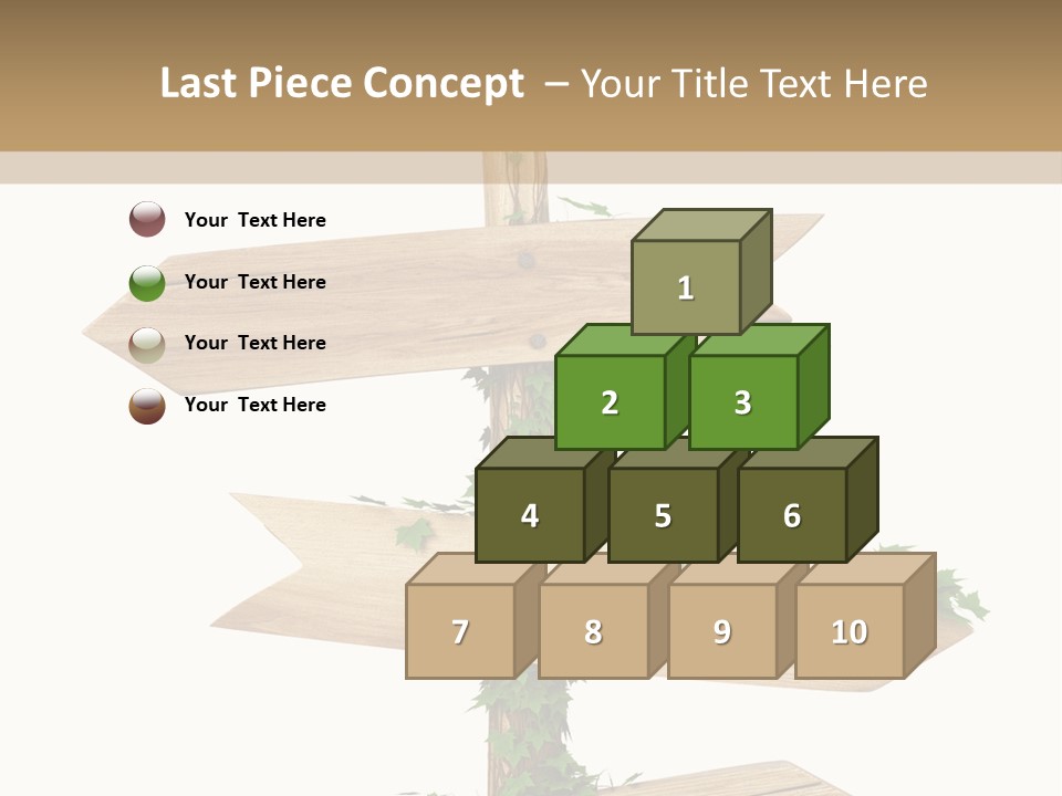 Wooden Pointer Crossroads PowerPoint Template