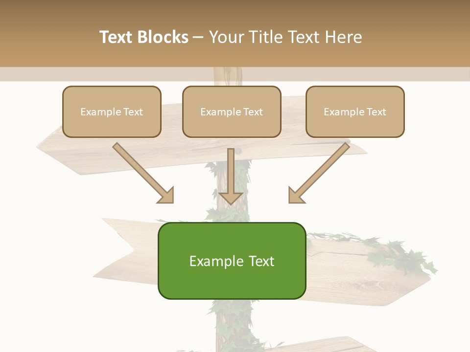 Wooden Pointer Crossroads PowerPoint Template