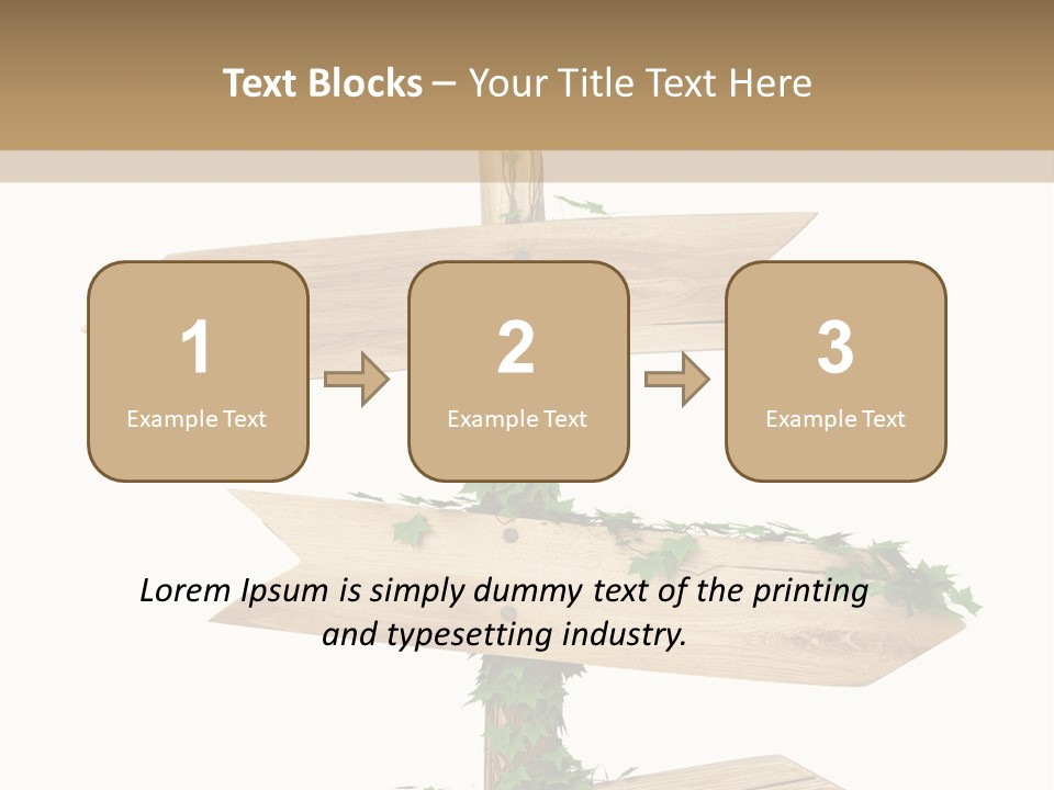 Wooden Pointer Crossroads PowerPoint Template