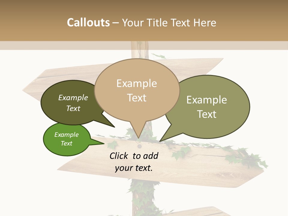 Wooden Pointer Crossroads PowerPoint Template