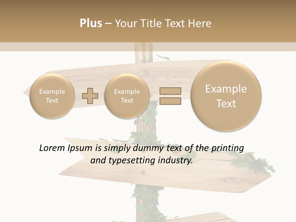 Wooden Pointer Crossroads PowerPoint Template