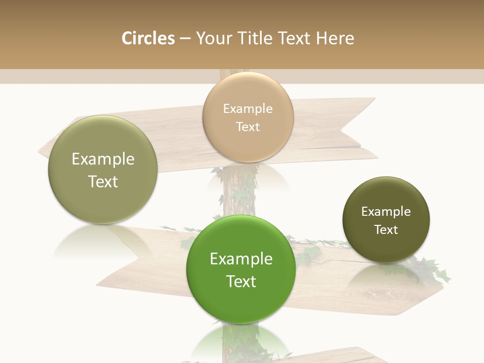 Wooden Pointer Crossroads PowerPoint Template