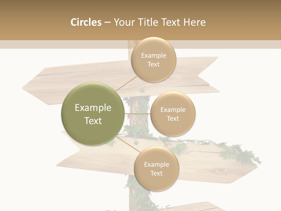 Wooden Pointer Crossroads PowerPoint Template